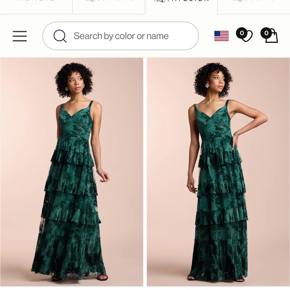 Azazie Cammi BLACK TIE EVENT Layered Maxi Dress
